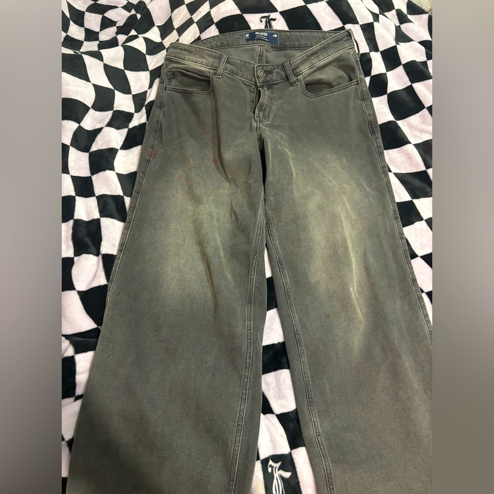 Hollister low rise washed black baggy